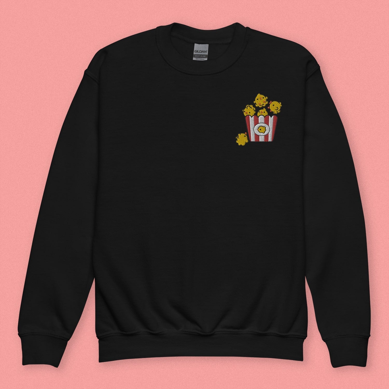 Popcorn Chicken Embroidered Kids Sweatshirt - Ni De Mama Chinese Clothing