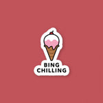 Load image into Gallery viewer, Bing Chilling Vinyl Sticker - Ni De Mama Chinese - Inspired Clothing | ,