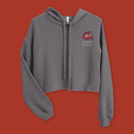 Load image into Gallery viewer, Let's Get This Bread Embroidered Crop Hoodie / Simplified - Ni De Mama Chinese - Inspired Clothing | Pewter Grey , S