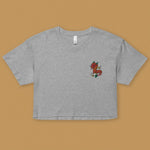 Load image into Gallery viewer, Year of the Dragon Embroidered Crop T-Shirt - Ni De Mama Chinese Clothing
