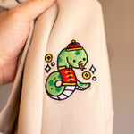 Load image into Gallery viewer, Year of the Snake Embroidered Sweatshirt - Ni De Mama Chinese Clothing
