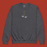 Load image into Gallery viewer, 6 - 7 Embroidered Kids Sweatshirt - Limited Edition - Ni De Mama Chinese - Inspired Clothing | Heather Charcoal , XS
