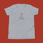 Load image into Gallery viewer, 6 - 7 Embroidered Kids T-Shirt - Limited Edition - Ni De Mama Chinese - Inspired Clothing | Heather Grey , S
