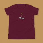 Load image into Gallery viewer, 6 - 7 Embroidered Kids T-Shirt - Limited Edition - Ni De Mama Chinese - Inspired Clothing | Maroon , S
