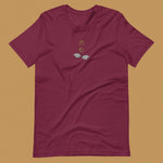 Load image into Gallery viewer, 6 - 7 Embroidered T-Shirt - Limited Edition - Ni De Mama Chinese - Inspired Clothing | Maroon , XS
