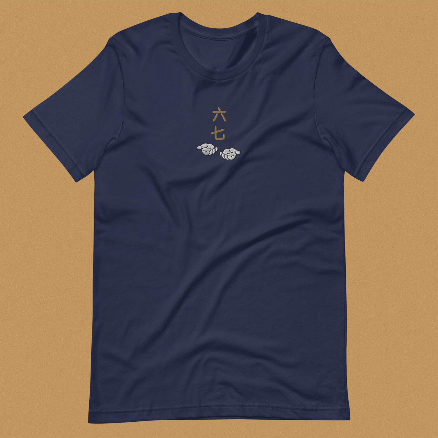 6 - 7 Embroidered T-Shirt - Limited Edition - Ni De Mama Chinese - Inspired Clothing | Navy Blue , XS