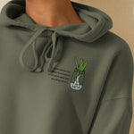 Load image into Gallery viewer, &quot;The Green Onion That Sprouts&quot; Crop Hoodie
