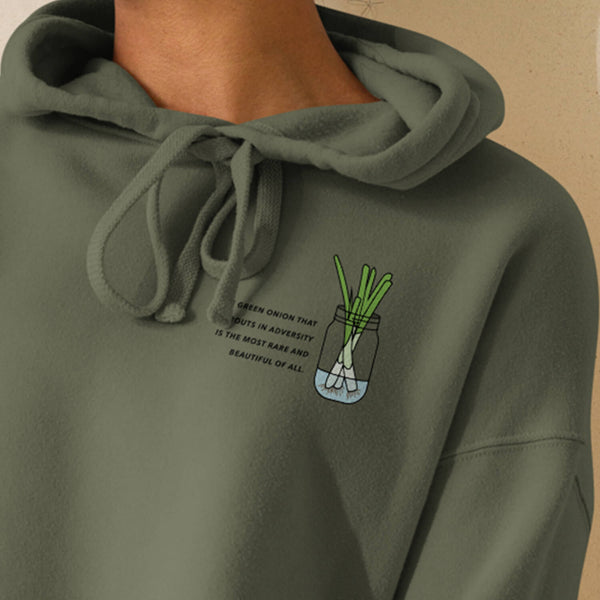 "The Green Onion That Sprouts" Crop Hoodie