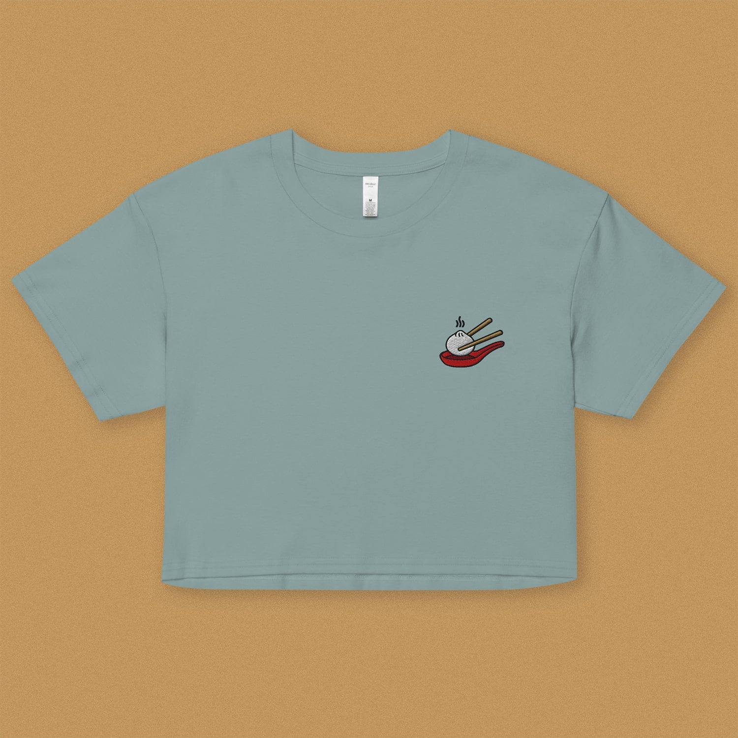 Xiao Long Bao Embroidered Crop T-Shirt