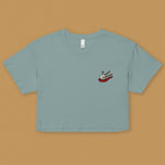 Load image into Gallery viewer, Xiao Long Bao Embroidered Crop T-Shirt
