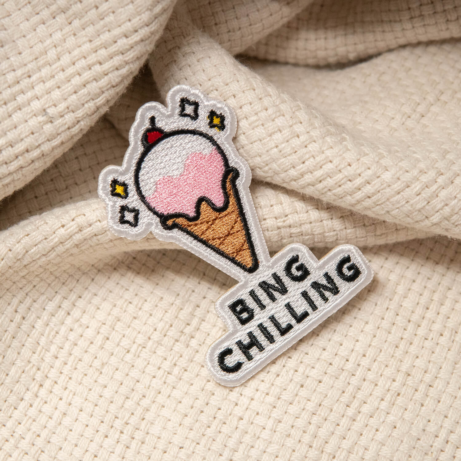 Bing Chilling Embroidered Patch - Ni De Mama Chinese - Inspired Clothing | ,