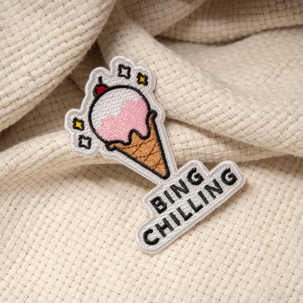 Bing Chilling Embroidered Patch - Ni De Mama Chinese - Inspired Clothing | ,