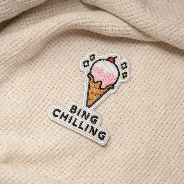 Bing Chilling Embroidered Patch - Ni De Mama Chinese - Inspired Clothing | ,