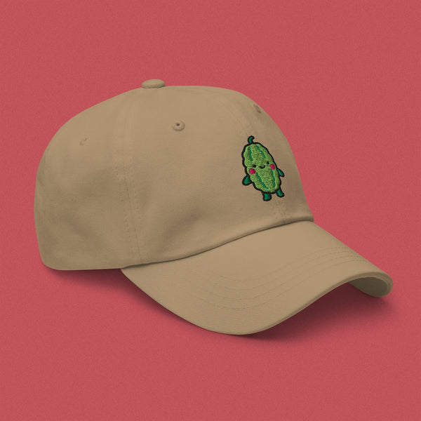 Bitter Melon Embroidered Cap - Ni De Mama Chinese - Inspired Clothing | Khaki ,
