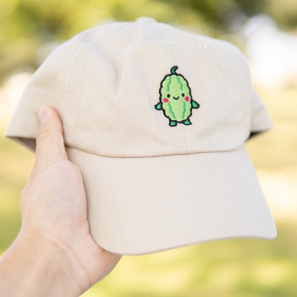 Bitter Melon Embroidered Cap - Ni De Mama Chinese - Inspired Clothing | Khaki ,
