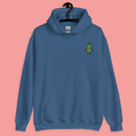 Load image into Gallery viewer, Bitter Melon Embroidered Hoodie - Ni De Mama Chinese - Inspired Clothing | Steel Blue , S
