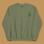 Load image into Gallery viewer, Bitter Melon Embroidered Sweatshirt - Ni De Mama Chinese - Inspired Clothing | Olive Green , S
