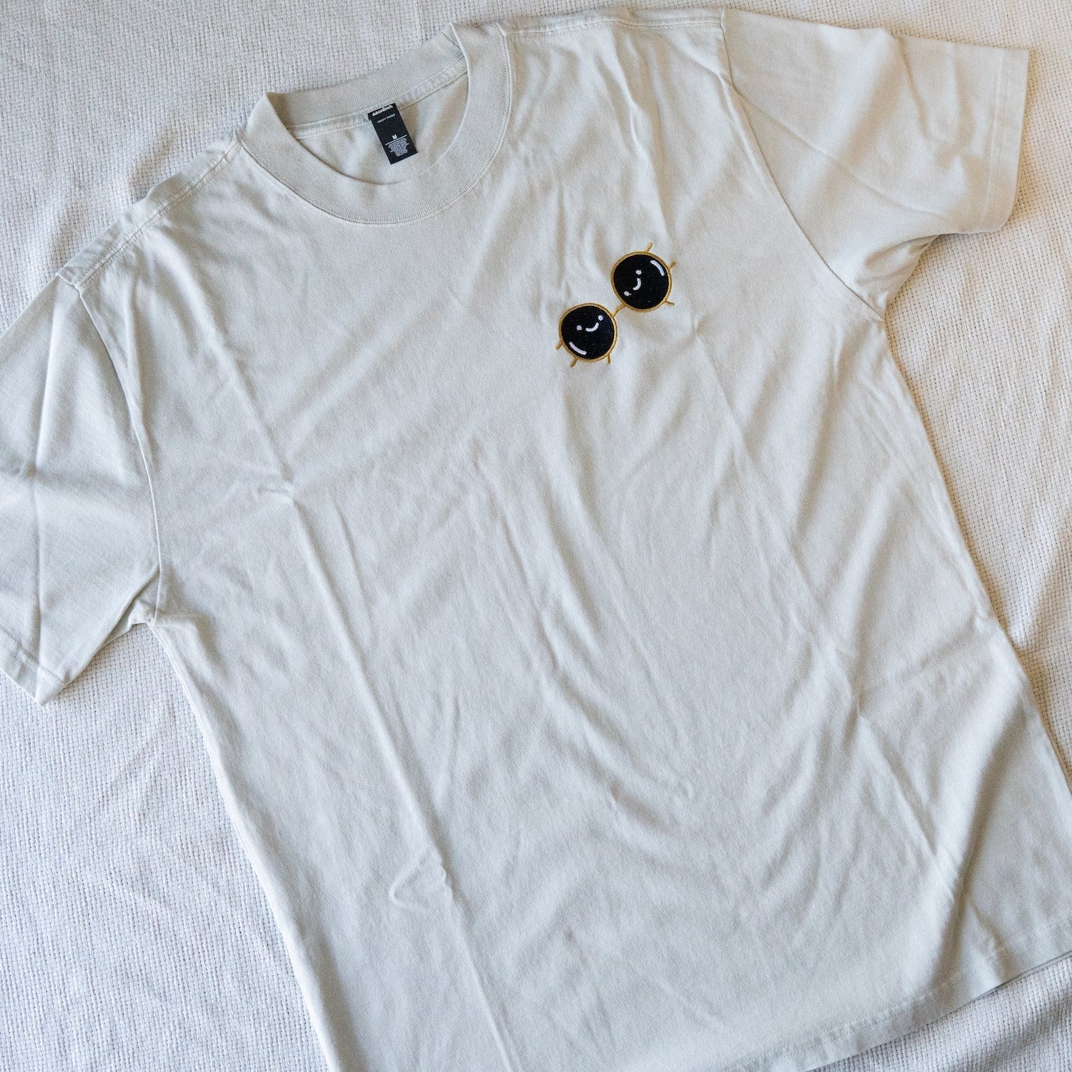 Boba Besteas Premium Embroidered Oversized T-Shirt / Sample (Final Sale) - Ni De Mama Chinese - Inspired Clothing | Stone , M