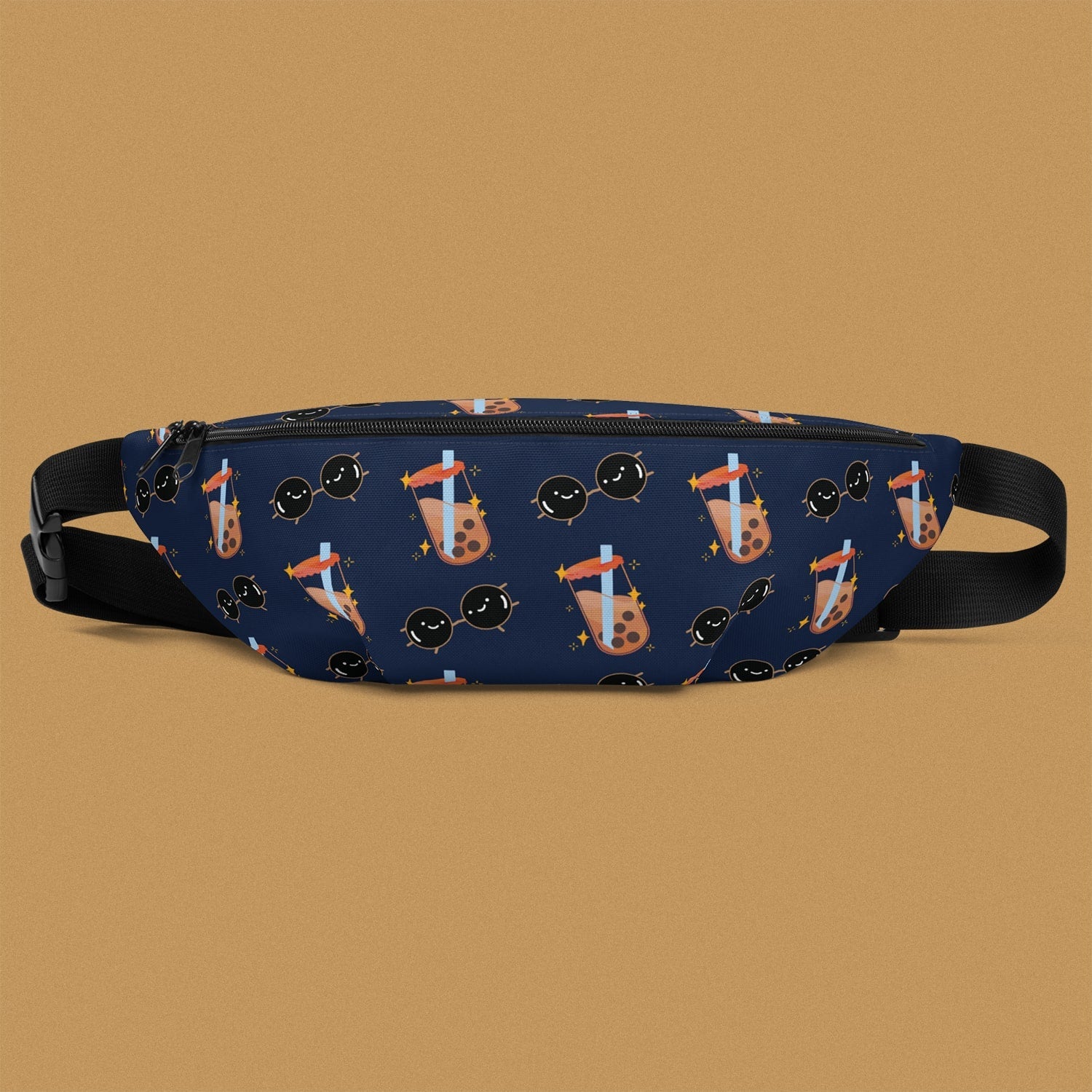 Boba Fanny Pack - Ni De Mama Chinese - Inspired Clothing | Navy Blue , Medium Strap