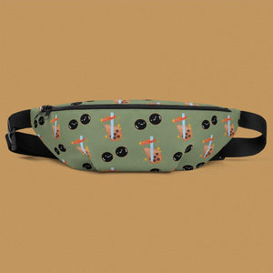 Boba Fanny Pack - Ni De Mama Chinese - Inspired Clothing | Olive Green , Medium Strap