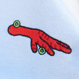 Chicken Feet Embroidered Sweatshirt / Overstock (Final Sale) - Ni De Mama Chinese - Inspired Clothing | Baby Blue , M