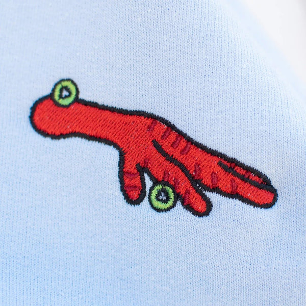 Chicken Feet Embroidered Sweatshirt / Overstock (Final Sale) - Ni De Mama Chinese - Inspired Clothing | Baby Blue , M