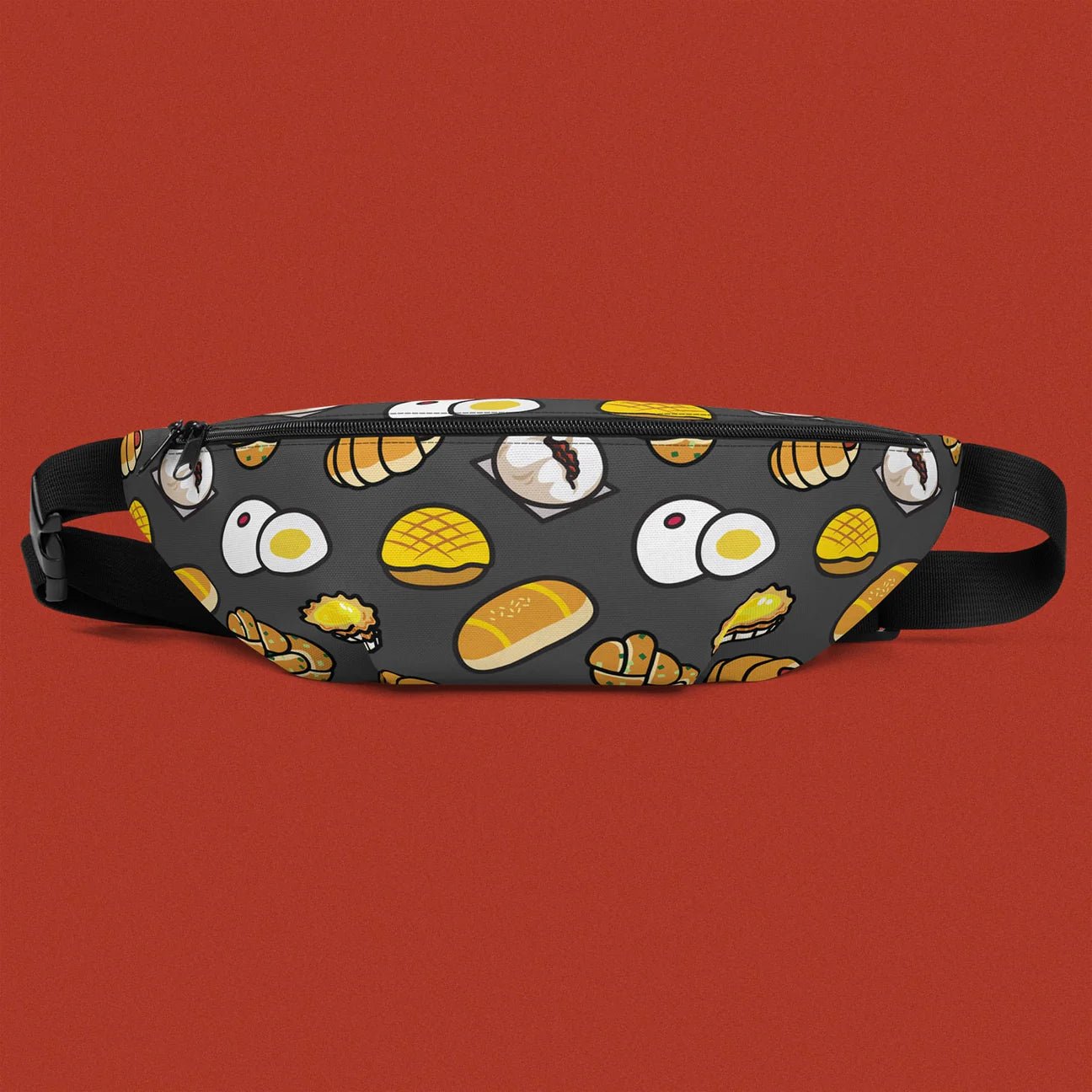 Chinese Bao Fanny Pack / Overstock (Final Sale) - Ni De Mama Chinese - Inspired Clothing | Charcoal , Long Strap