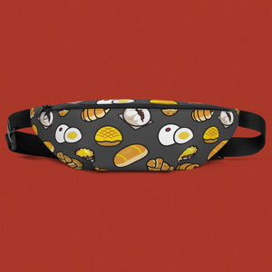 Chinese Bao Fanny Pack / Overstock (Final Sale) - Ni De Mama Chinese - Inspired Clothing | Charcoal , Long Strap