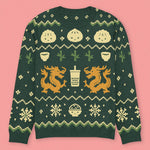Load image into Gallery viewer, Chinese Christmas Knit Sweater - Ni De Mama Chinese - Inspired Clothing | Forest Green , 3XS
