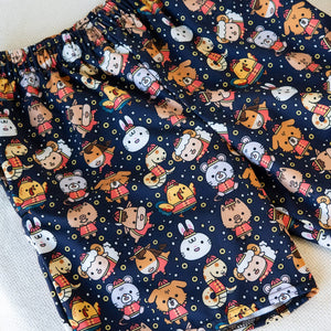 Chinese Zodiac Swim Trunks / Sample (Final Sale) - Ni De Mama Chinese - Inspired Clothing | Navy Blue , S
