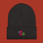 Load image into Gallery viewer, Cilantro Embroidered Beanie - Ni De Mama Chinese - Inspired Clothing | Heather Charcoal ,
