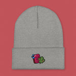 Load image into Gallery viewer, Cilantro Embroidered Beanie - Ni De Mama Chinese - Inspired Clothing | Heather Grey ,
