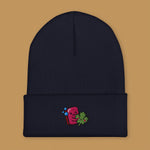 Load image into Gallery viewer, Cilantro Embroidered Beanie - Ni De Mama Chinese - Inspired Clothing | Navy Blue ,
