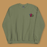 Load image into Gallery viewer, Cilantro Embroidered Sweatshirt - Ni De Mama Chinese - Inspired Clothing | Olive Green , S
