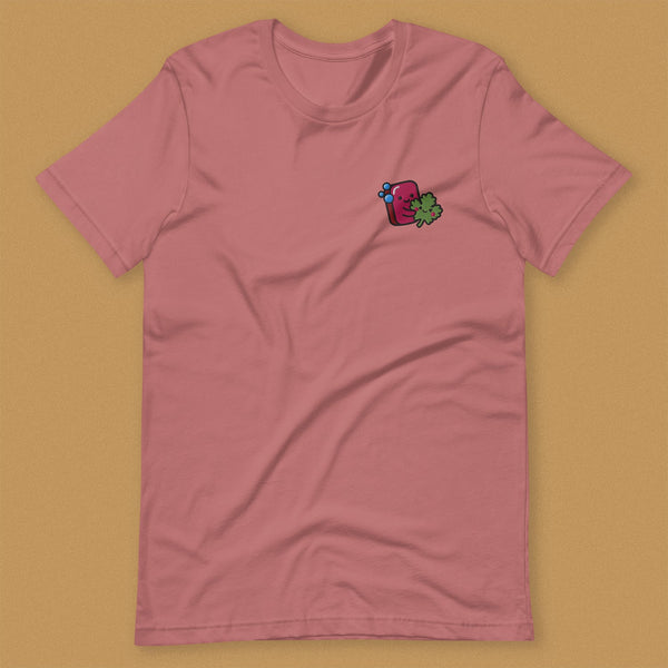 Cilantro Embroidered T-Shirt - Ni De Mama Chinese - Inspired Clothing | Mauve , S