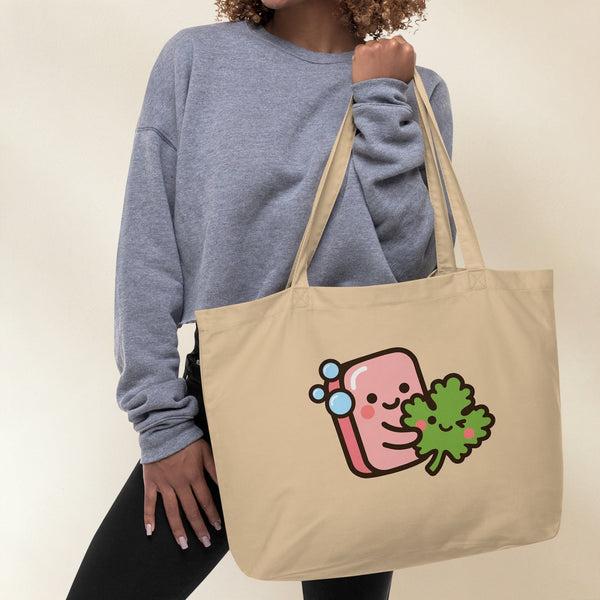 Cilantro Large Tote - Ni De Mama Chinese - Inspired Clothing | Canvas ,