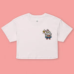 Load image into Gallery viewer, Sailor Mooncake Embroidered Crop T-Shirt
