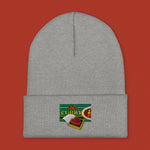 Load image into Gallery viewer, Curry Heart Embroidered Beanie - Ni De Mama Chinese - Inspired Clothing | Heather Grey ,
