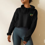 Load image into Gallery viewer, Curry Heart Embroidered Crop Hoodie - Ni De Mama Chinese - Inspired Clothing | Olive Green , S
