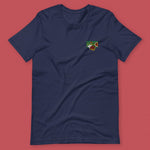 Load image into Gallery viewer, Curry Heart Embroidered T-Shirt - Ni De Mama Chinese - Inspired Clothing | Navy Blue , XS
