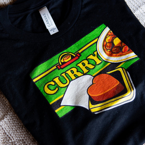 Curry Heart T-Shirt / Sample (Final Sale) - Ni De Mama Chinese - Inspired Clothing | Black , M