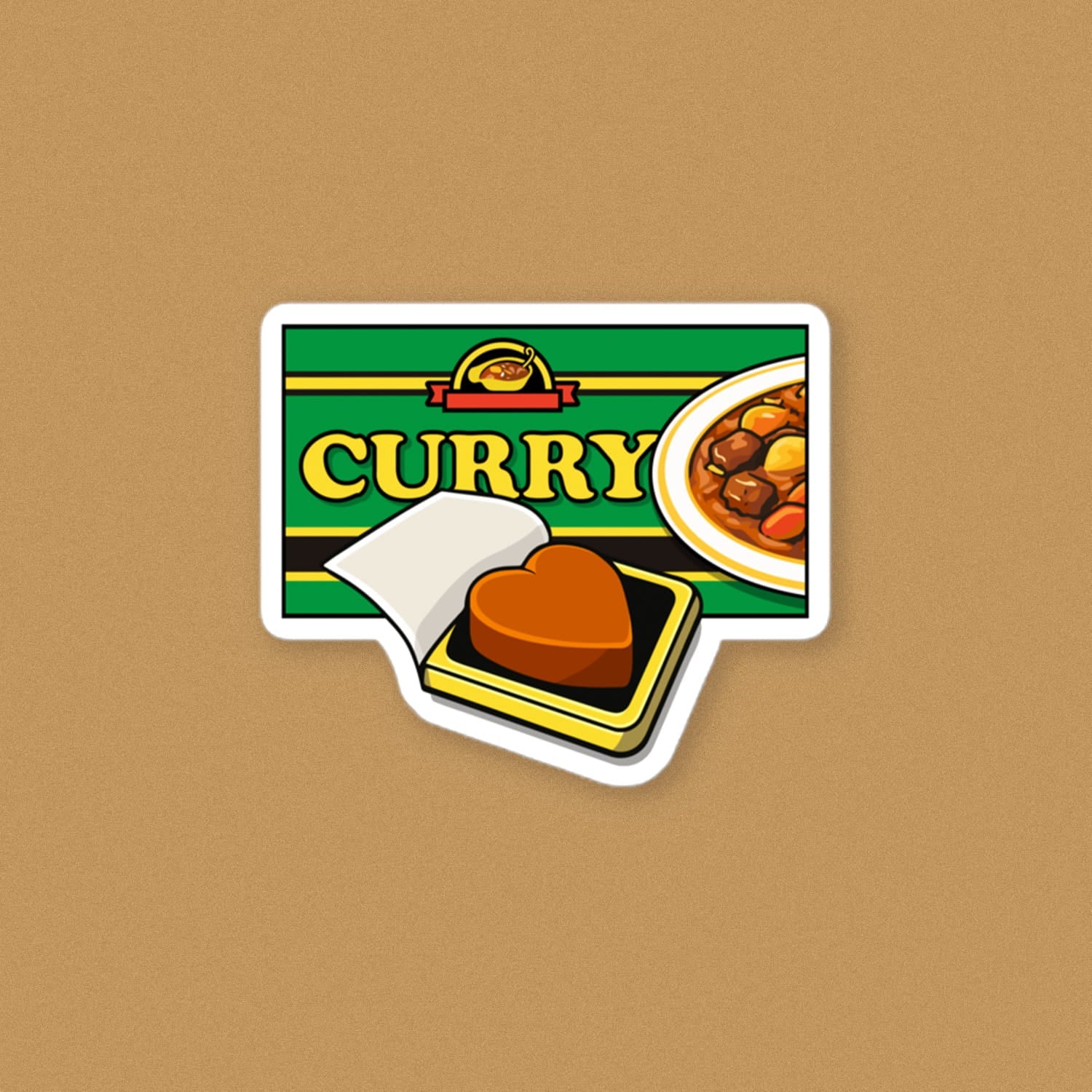 Curry Heart Vinyl Sticker | Shop Ni De Mama Accessories