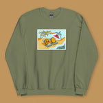 Load image into Gallery viewer, Custard Waves (Po Tat and Dan Tat) Sweatshirt - Ni De Mama Chinese - Inspired Clothing | Olive Green , S
