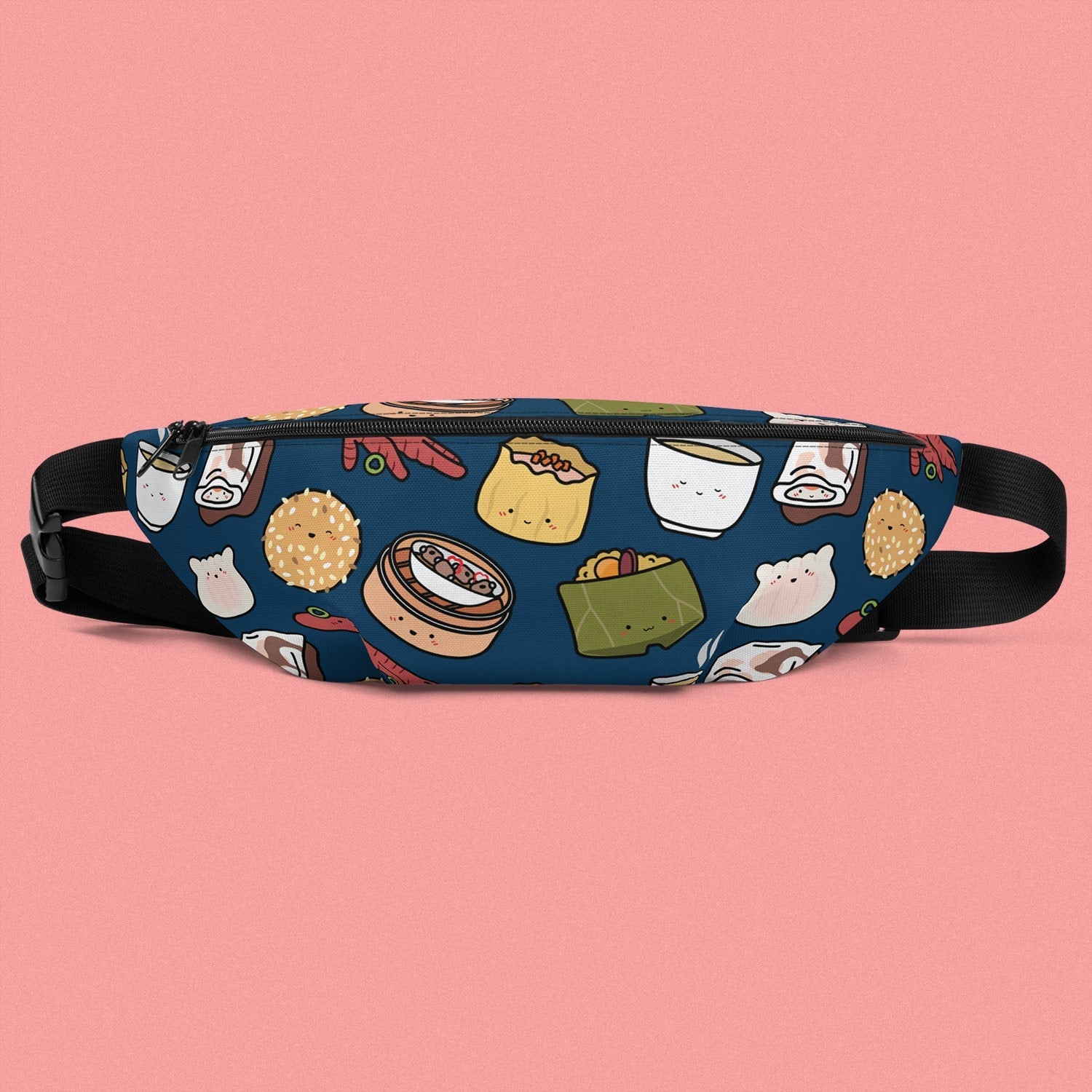 Dim Sum Fanny Pack - Ni De Mama Chinese - Inspired Clothing | Navy Blue , Medium Strap