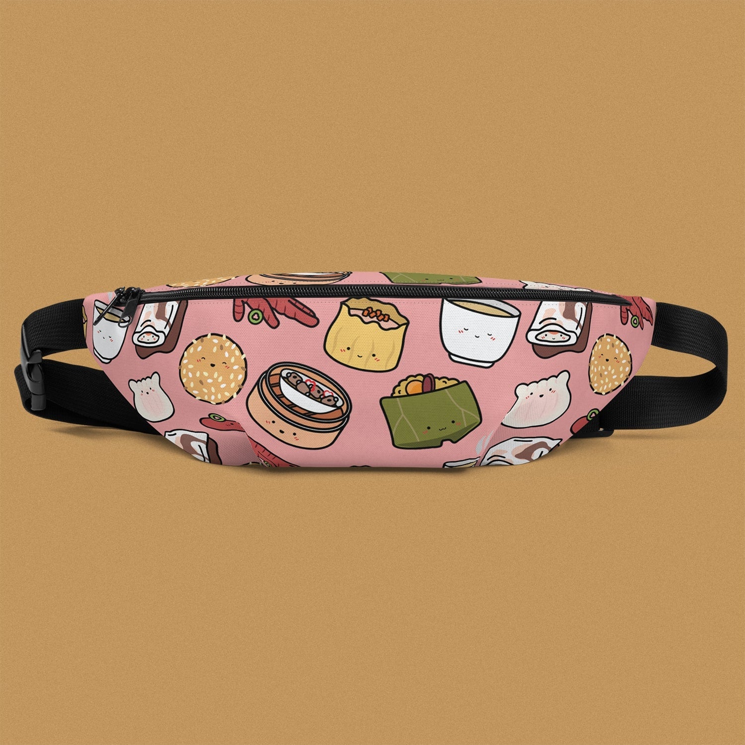 Dim Sum Fanny Pack - Ni De Mama Chinese - Inspired Clothing | Pink , Medium Strap