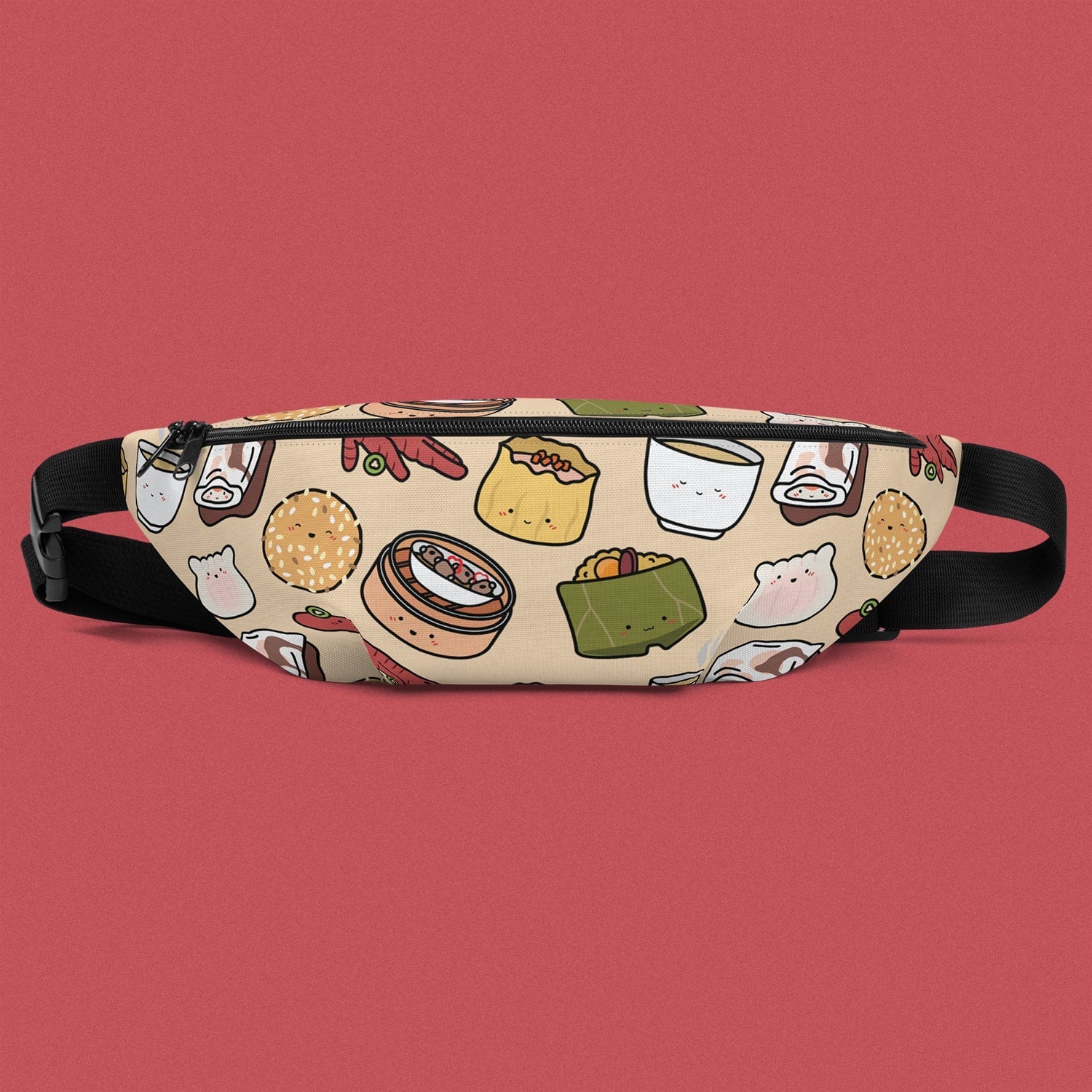 Dim Sum Fanny Pack - Ni De Mama Chinese - Inspired Clothing | Soft Cream , Medium Strap