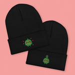 Load image into Gallery viewer, Durian Embroidered Beanie - Ni De Mama Chinese - Inspired Clothing | Durian Lover , Black
