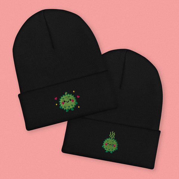 Durian Embroidered Beanie - Ni De Mama Chinese - Inspired Clothing | Durian Lover , Black
