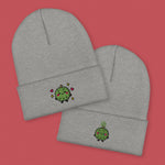 Load image into Gallery viewer, Durian Embroidered Beanie - Ni De Mama Chinese - Inspired Clothing | Durian Lover , Heather Grey
