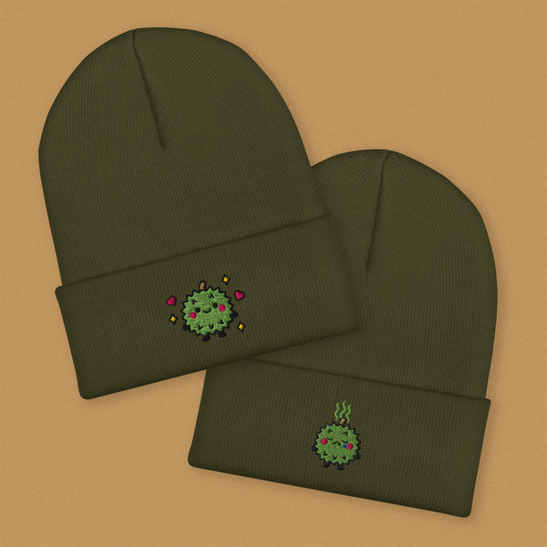 Durian Embroidered Beanie - Ni De Mama Chinese - Inspired Clothing | Durian Lover , Olive Green